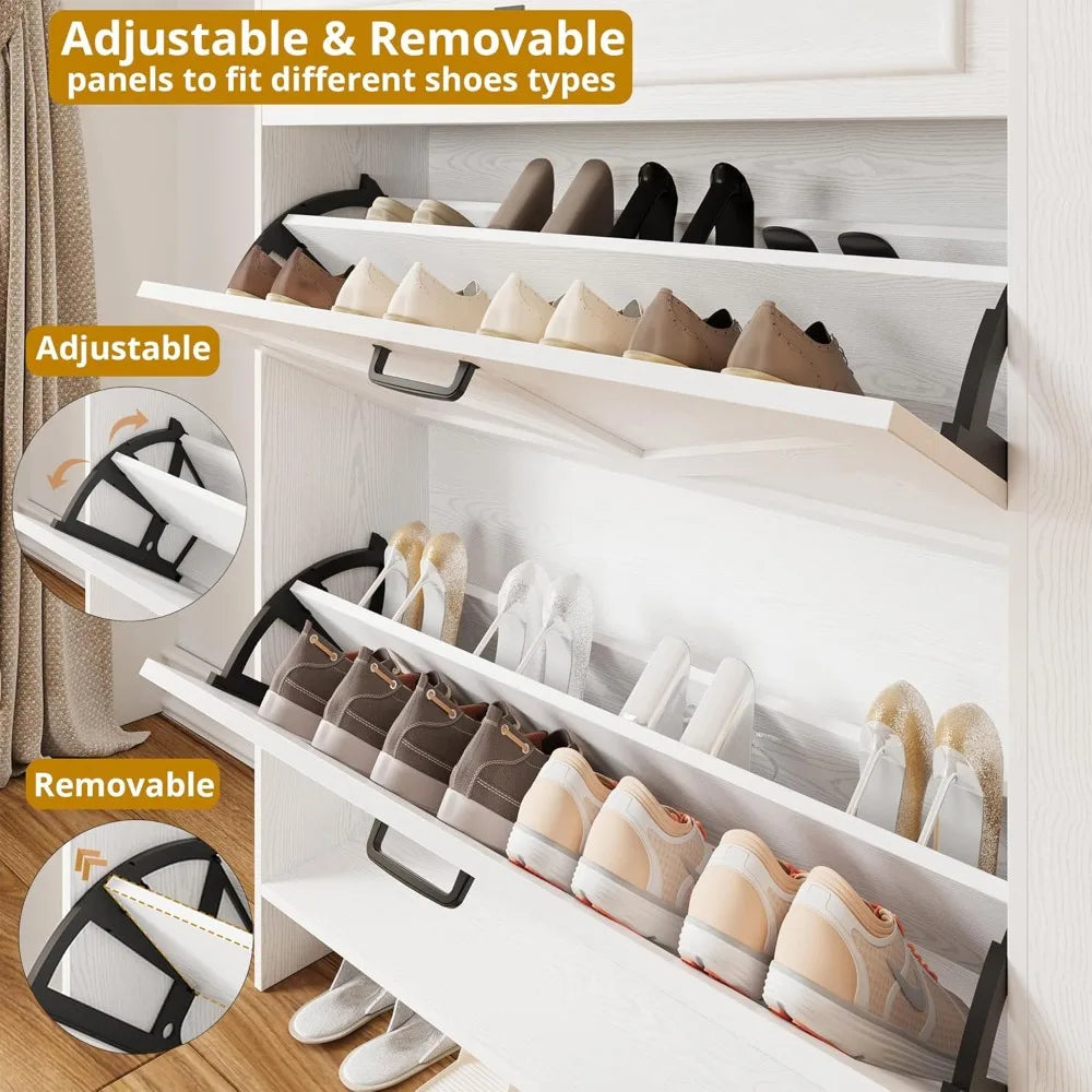 Hign-Concerned Chemical Shoe Cabinet With Barn Door