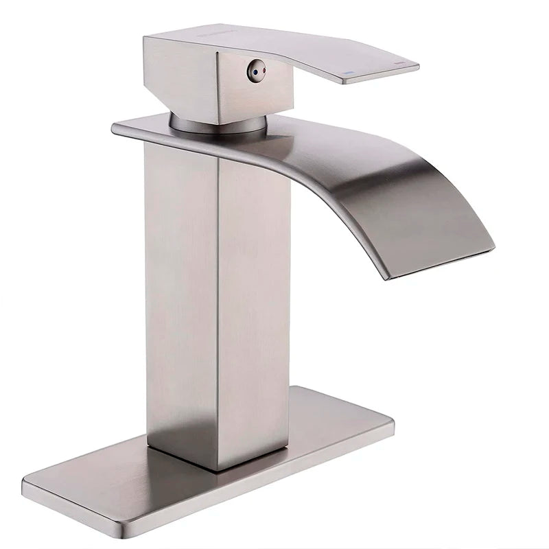 Basin Faucet 5 Colors Deck Mounted Single Handle Bathroom Crane Long Spout Lavatory Sink Hot Cold Mixer Tap