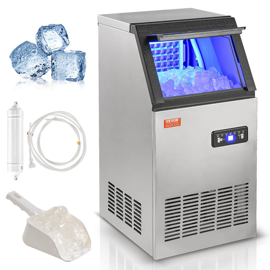 VEVOR 100Lbs Commercial Ice Maker Machine with LED Display