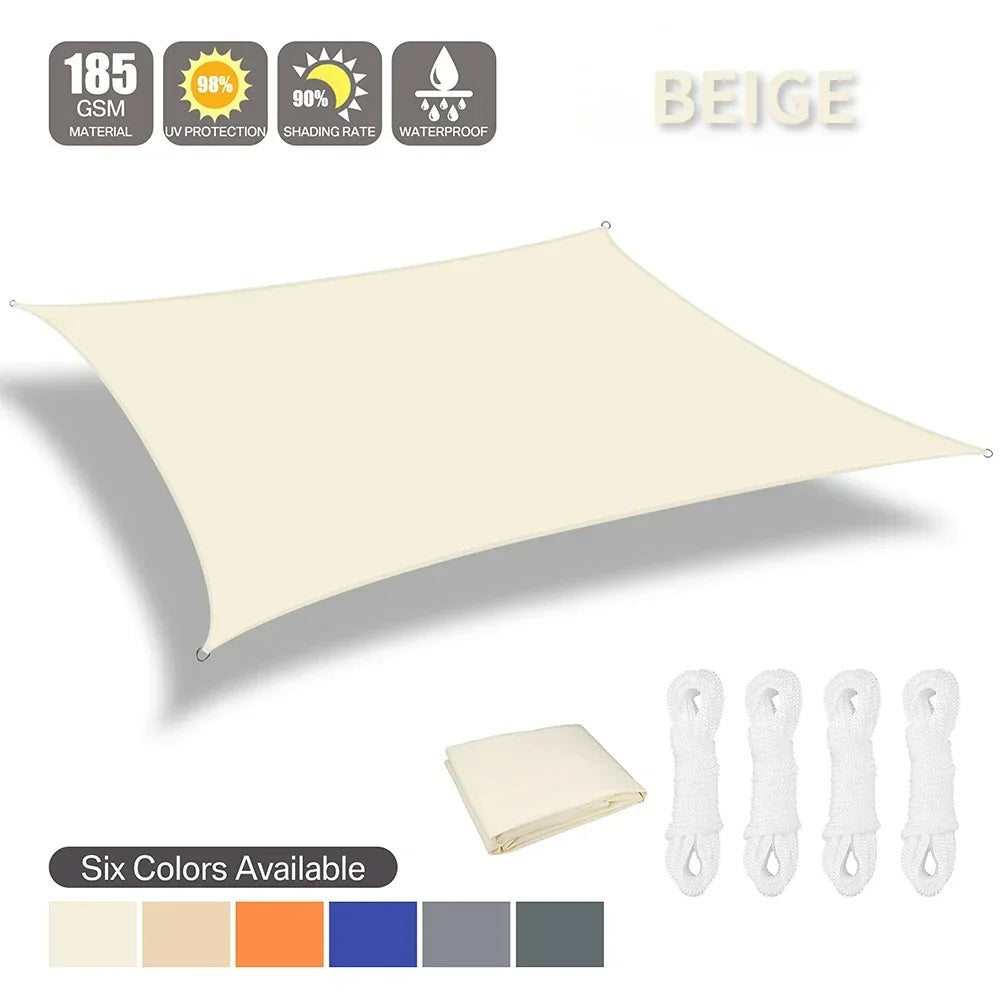 Waterproof Sun Shelter Shade Sail Outdoor Patio Canopy