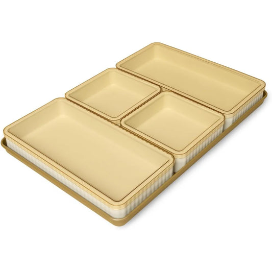 Color 9-Piece Non-Stick Bakeware Set With Silicone Trays