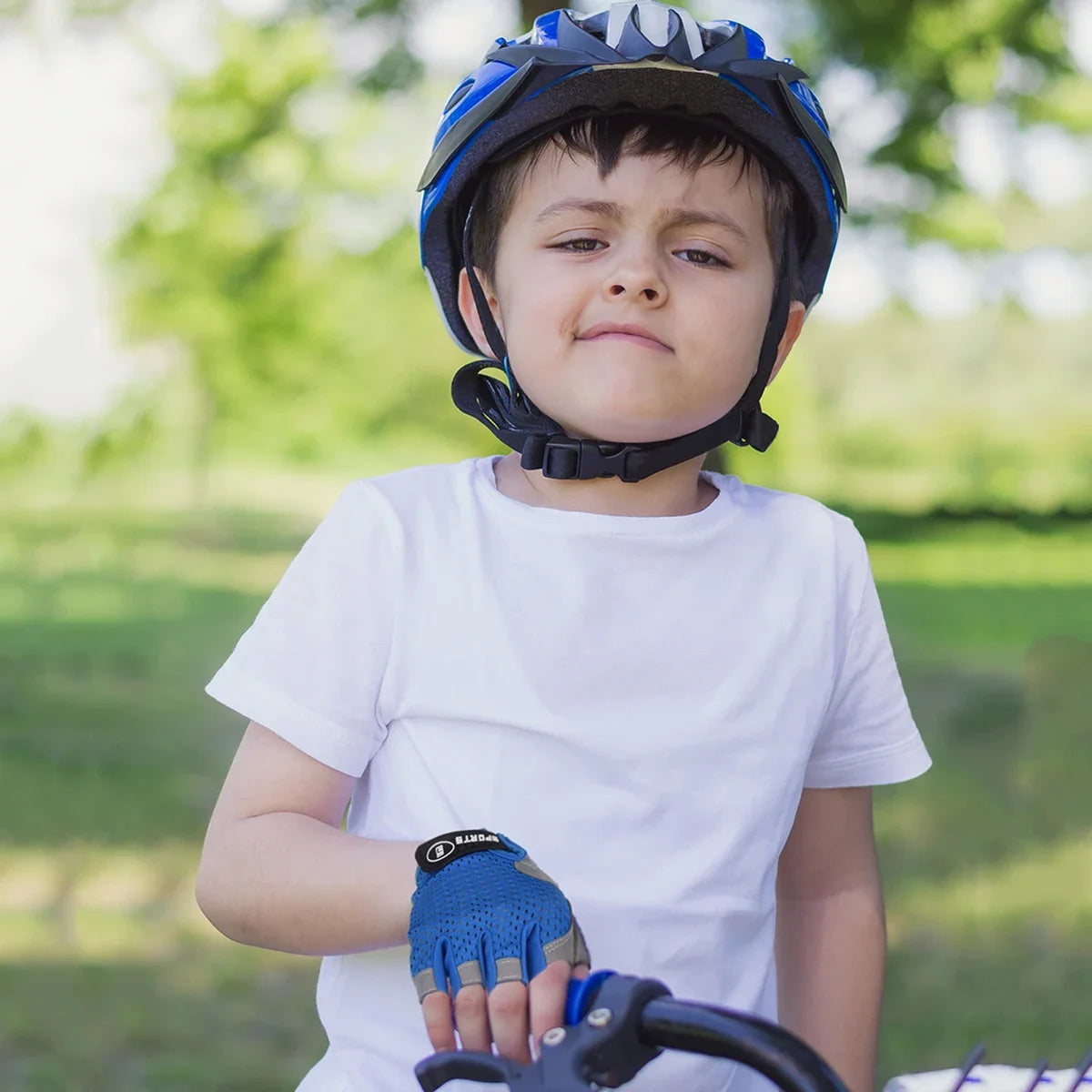 Cycling Half Finger Gloves Breathable Antislip Boys Girls