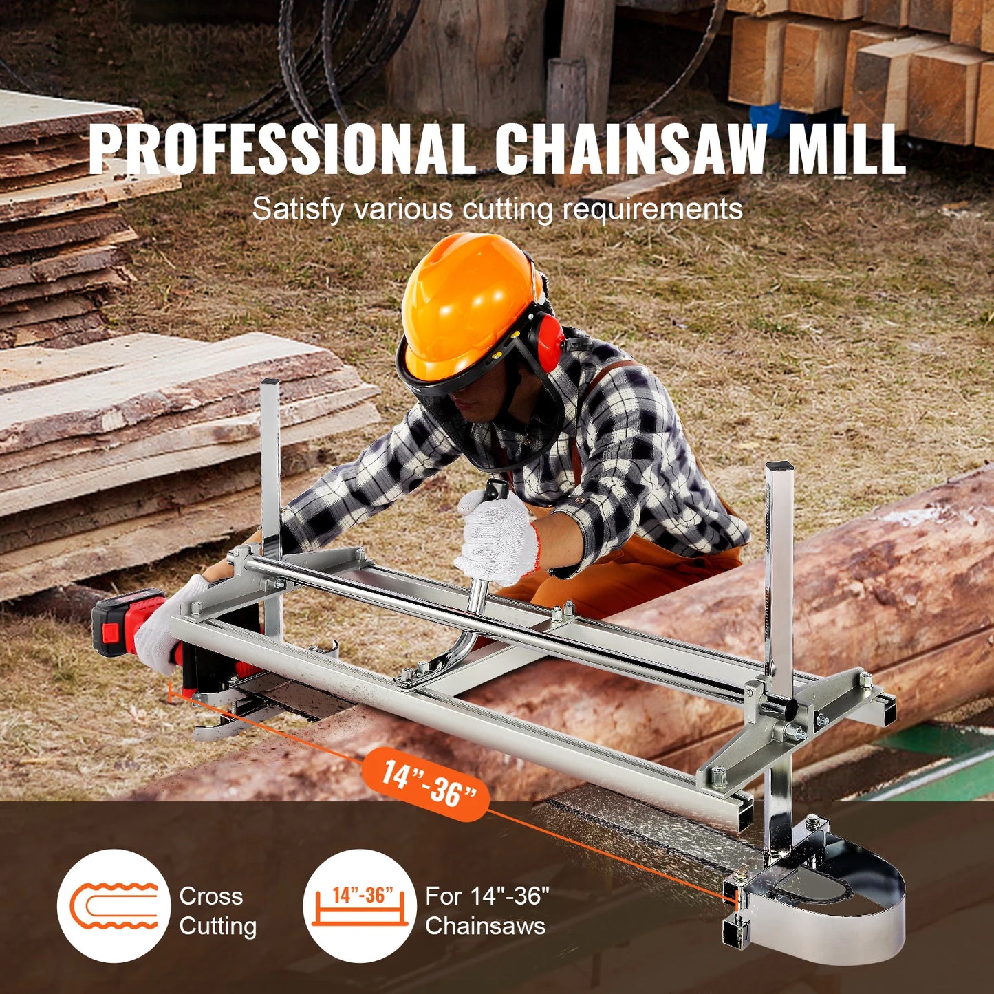 SucceBuy Chainsaw Mill Portable Planking Sawmill Aluminum