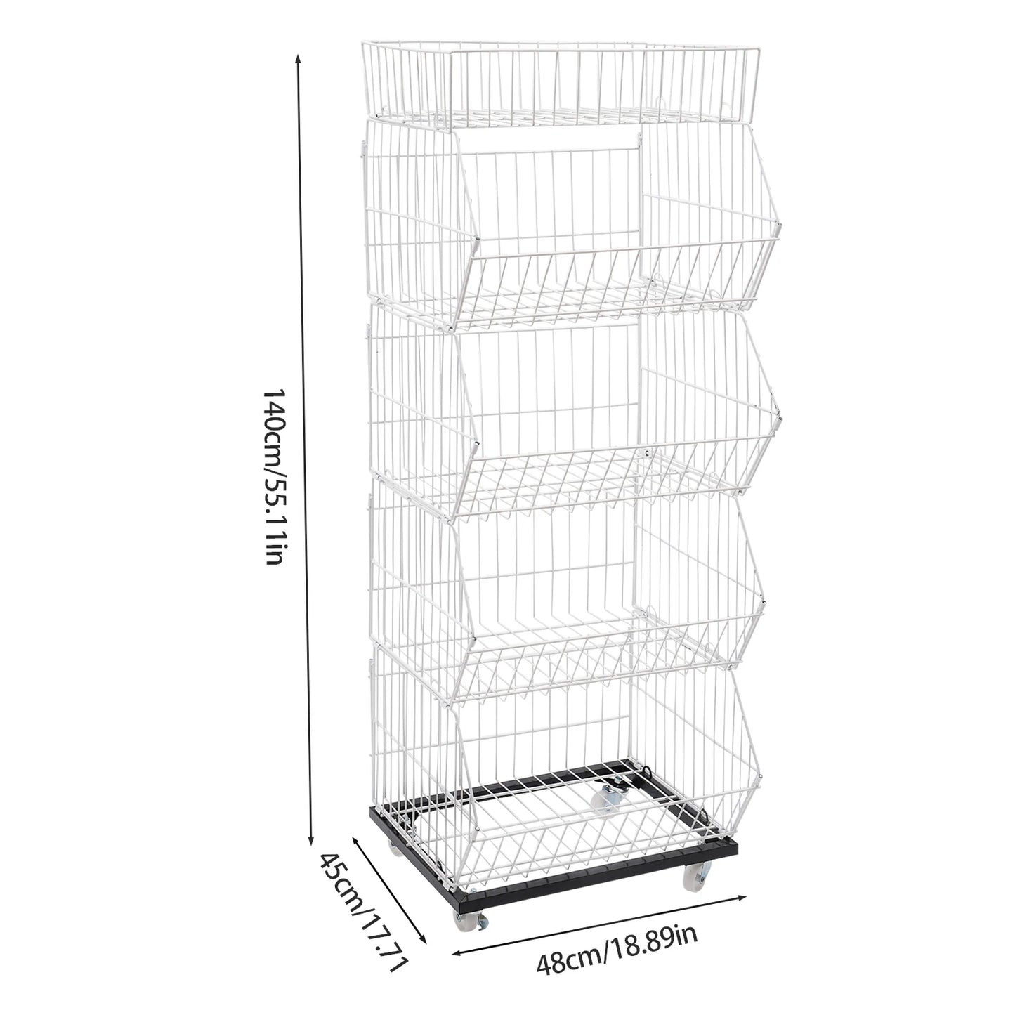 Hign-concerned Five Tier Retail Display Rack For Markets