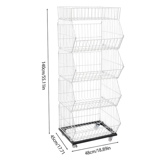 Hign-concerned Five Tier Retail Display Rack For Markets