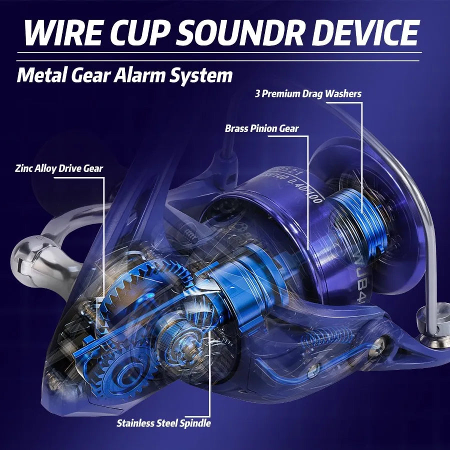 Hign-concerned Graphite Fiberglass Fishing Rod With Reel