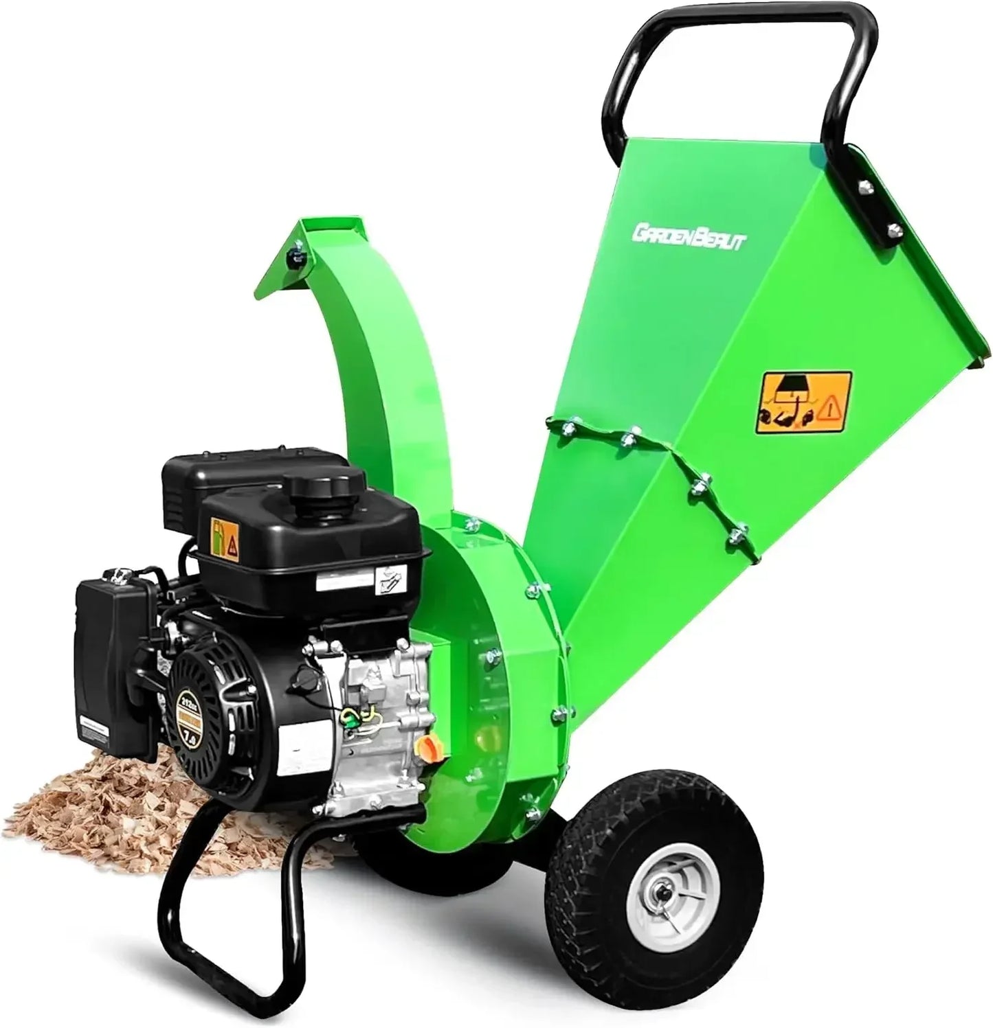 XMSJ Wood Chipper Shredder 7HP Gas Powered Heavy Duty