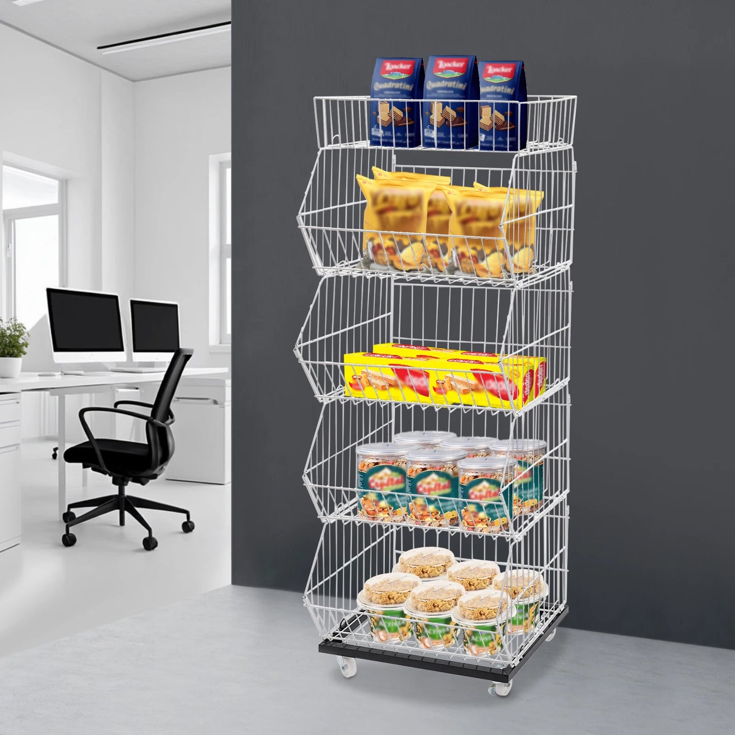 Hign-concerned Five Tier Retail Display Rack For Markets