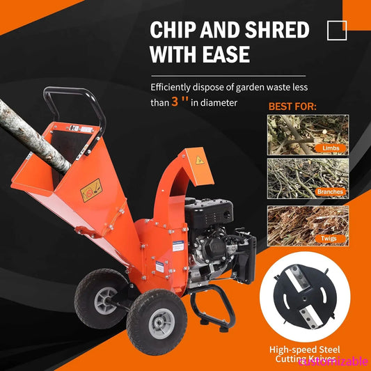 XMSJ C30 Lite Wood Chipper Shredder Mulcher Heavy Duty