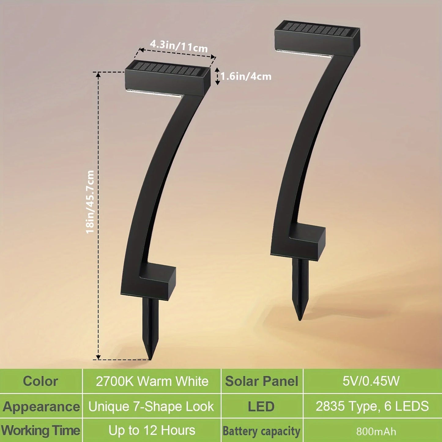 KPSTEK Solar Pathway Lights Outdoor Garden 12 Hour Auto On