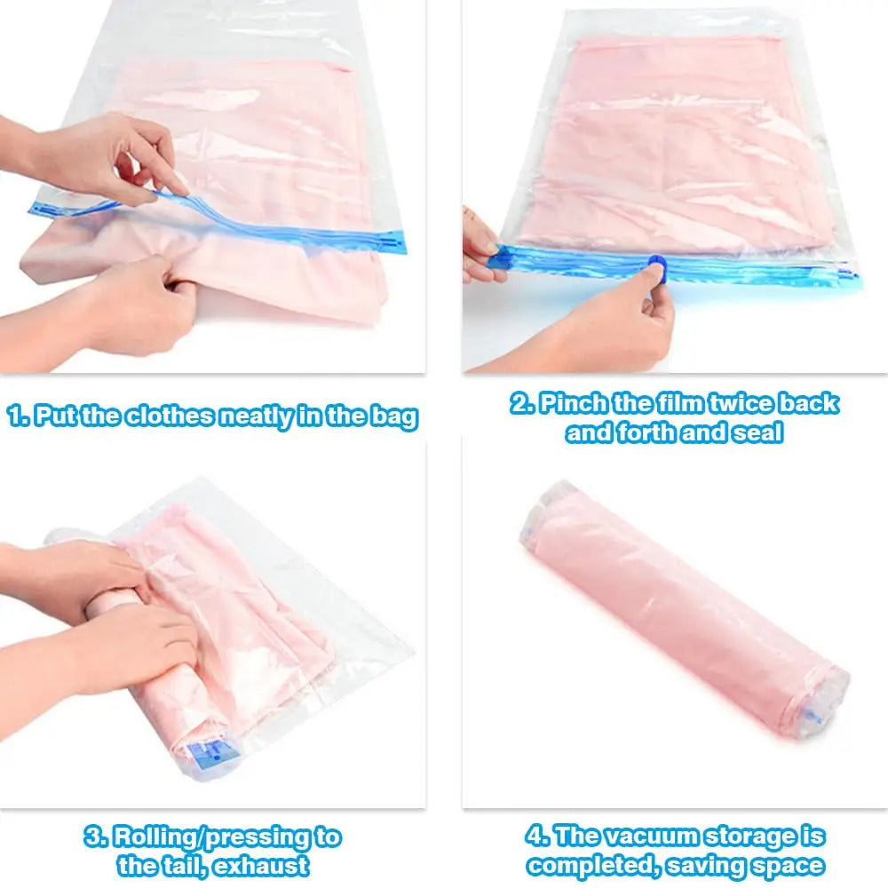 Space Saver Travel Storage Bags No Pump Vacuum