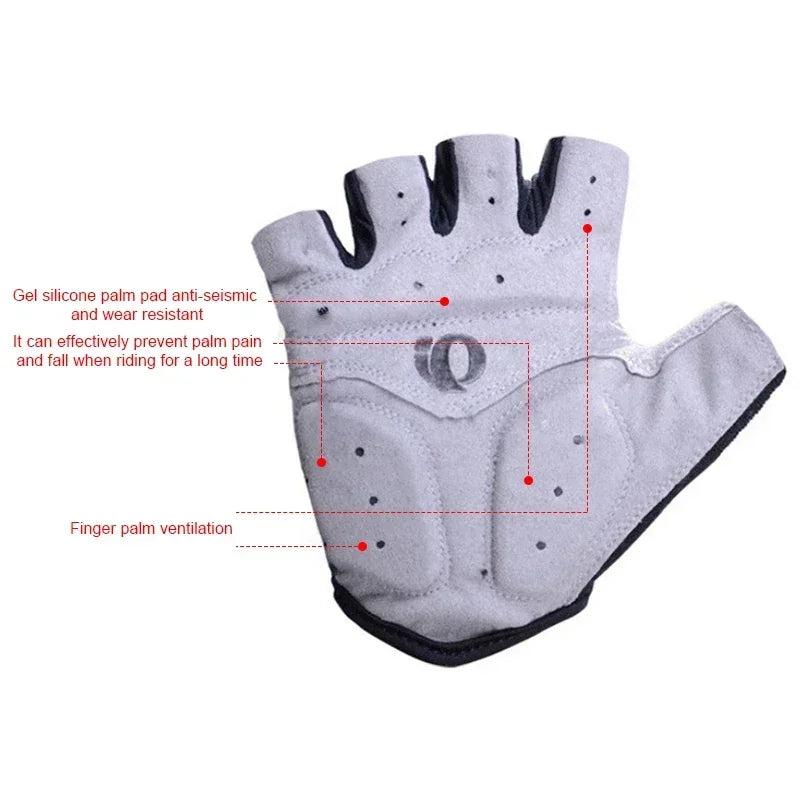 Half Finger Gel Cycling Gloves Anti Slip Men Road MTB