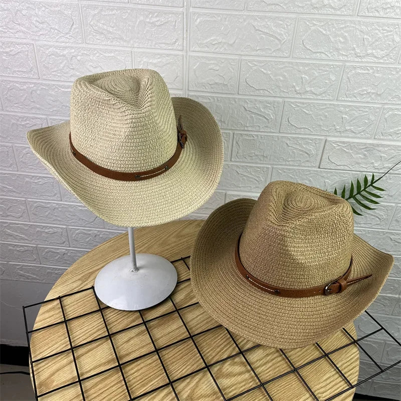 Tibet Guangdong Wide Brim Straw Cowboy Hat Sun Protection