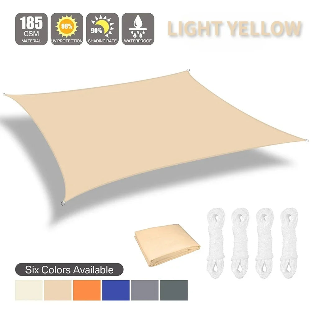 Waterproof Sun Shelter Shade Sail Outdoor Patio Canopy