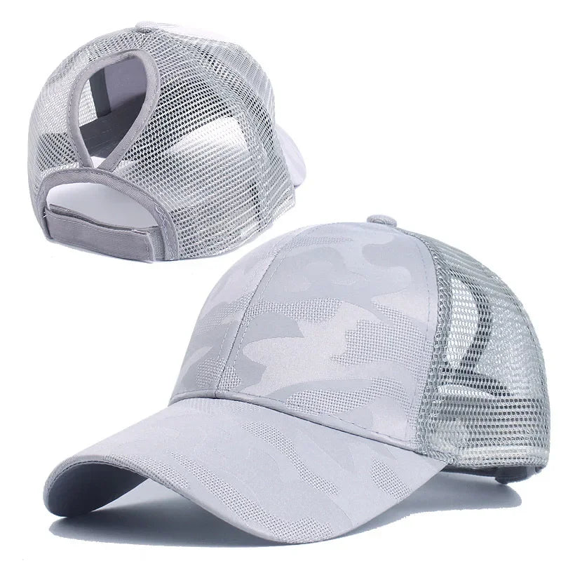 CN Zhejiang Camouflage Mesh Trucker Hat Snapback For Women