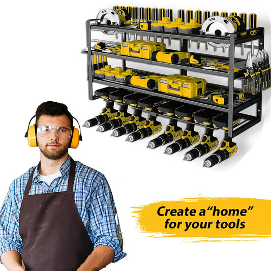 Power Tool Organizer Wall Mount Four Layer Heavy Rack
