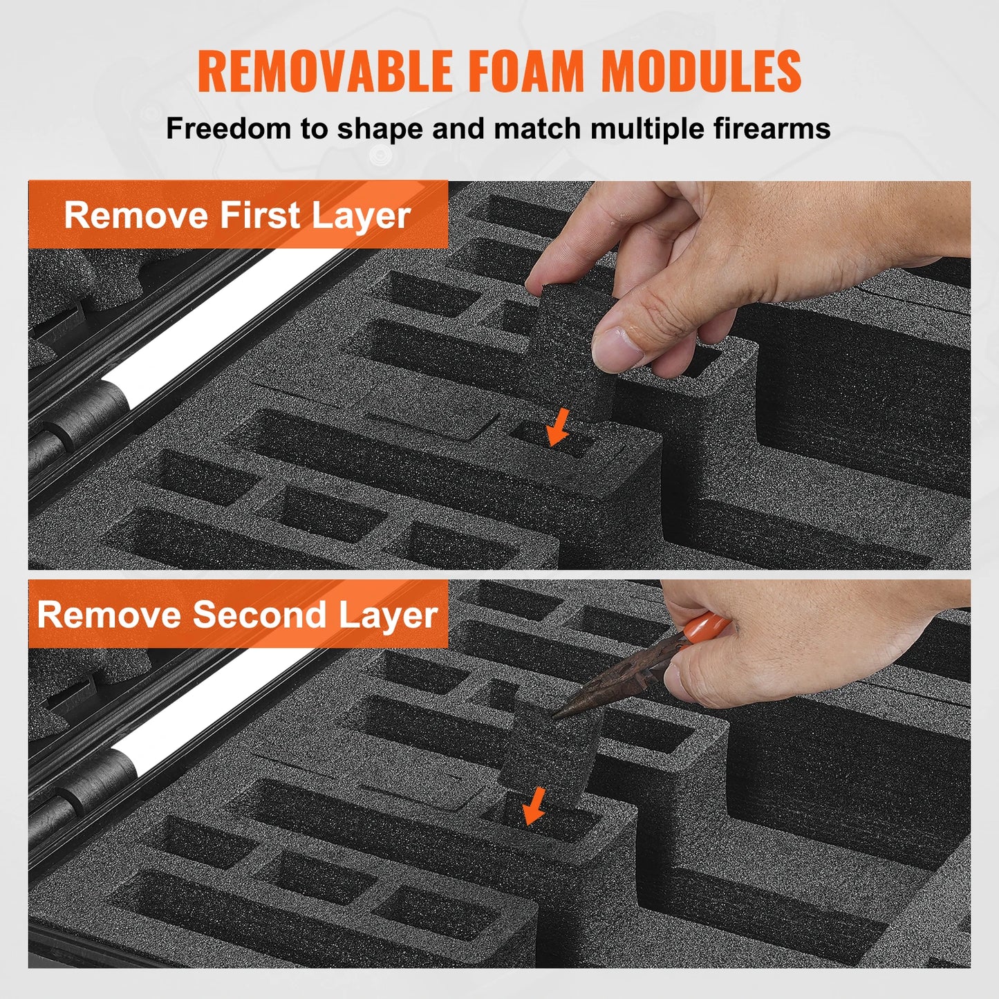 SucceBuy Hard Pistol Case With Pre Cut Foam Lining Pro