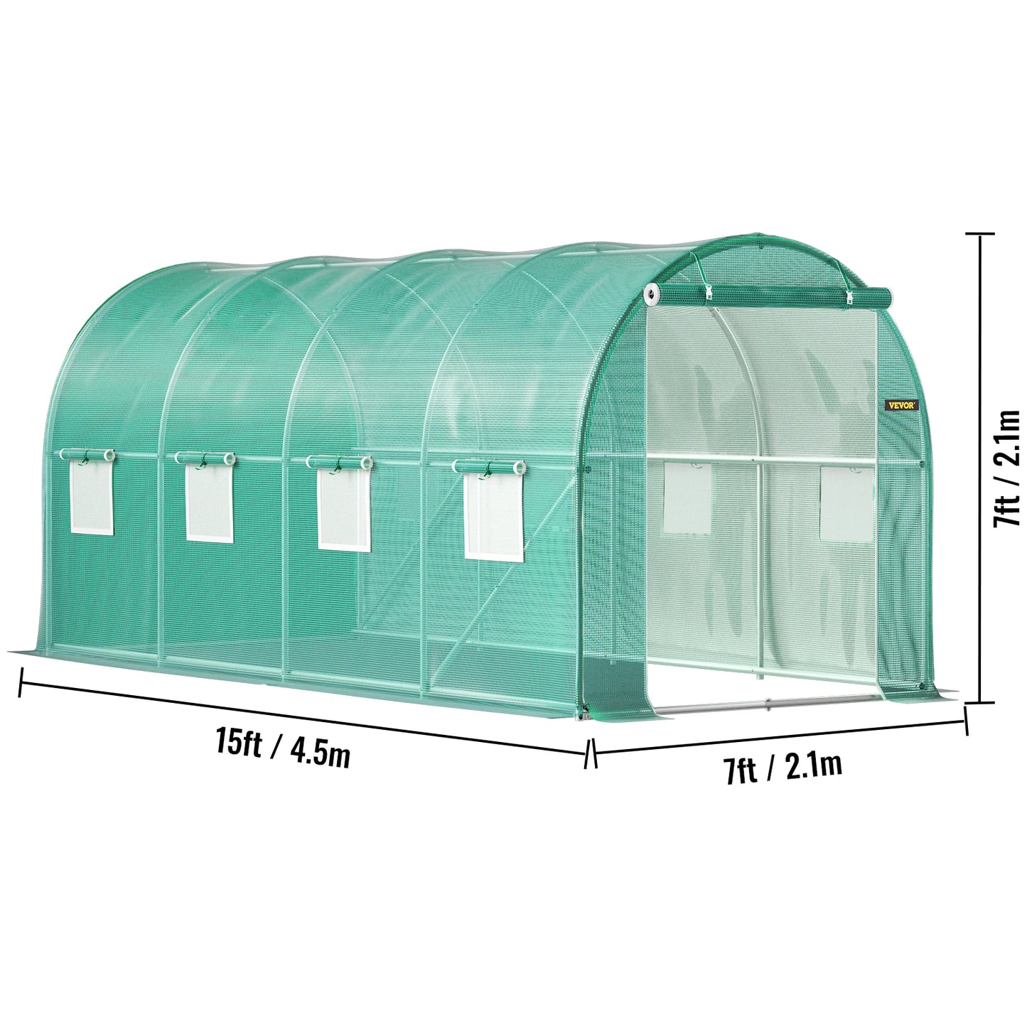 VEVOR Walk In Tunnel Greenhouse With Galvanized Frame