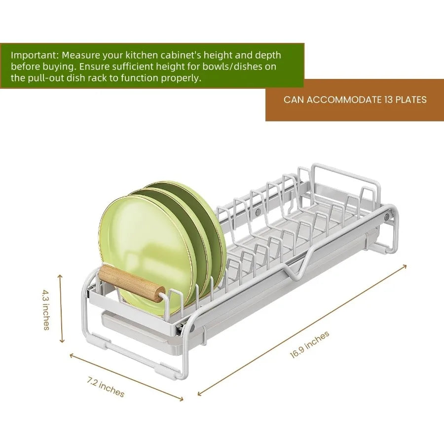 Hign-concerned PullOut Dish Rack for Kitchen Cabinets