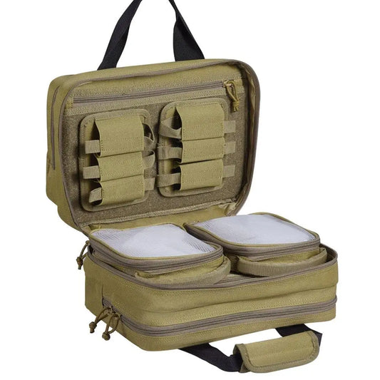 Hign Concerned Tactical Range Bag 2 Pistols Lockable Zipper