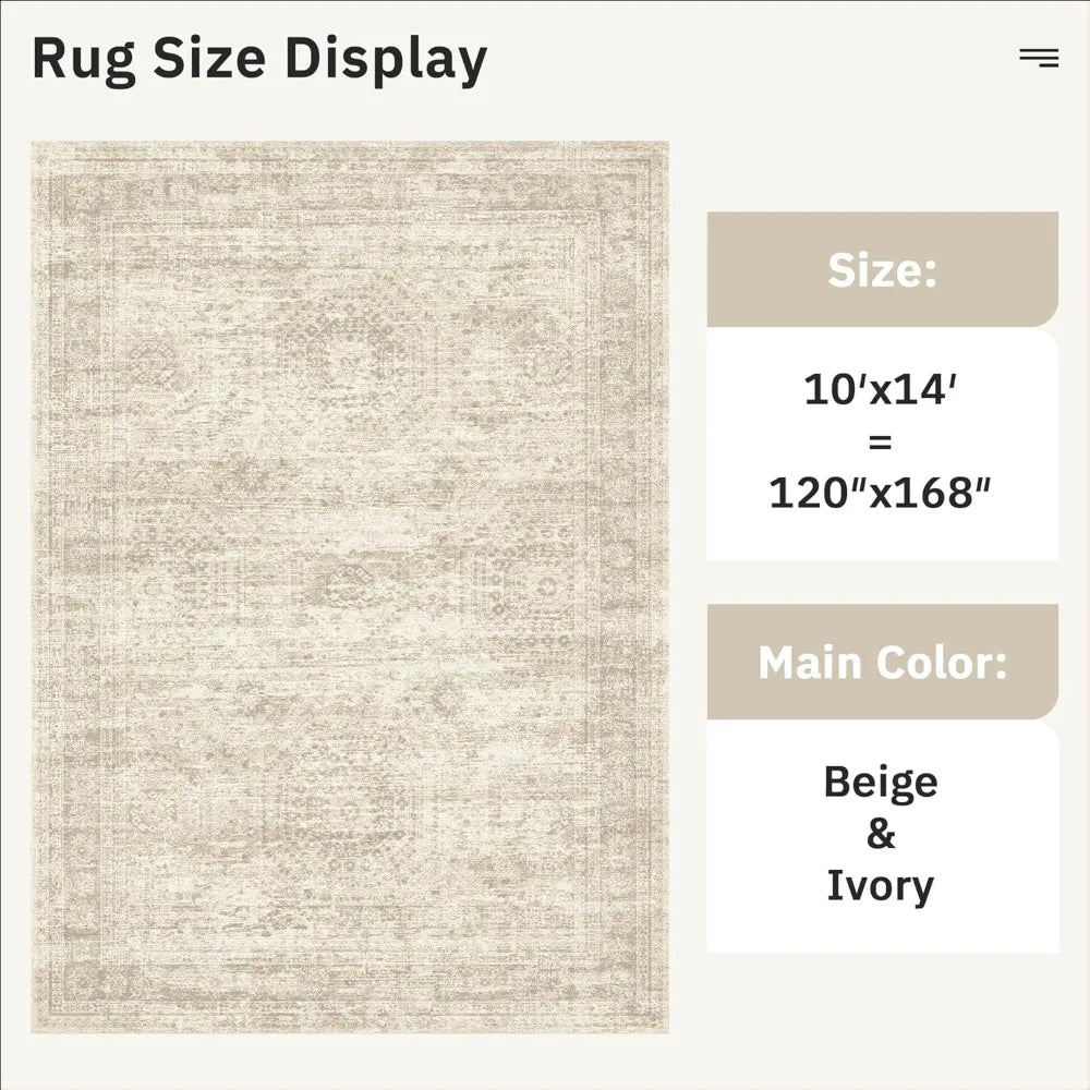 Hign-concerned Non Slip Machine Washable Area Rug Living