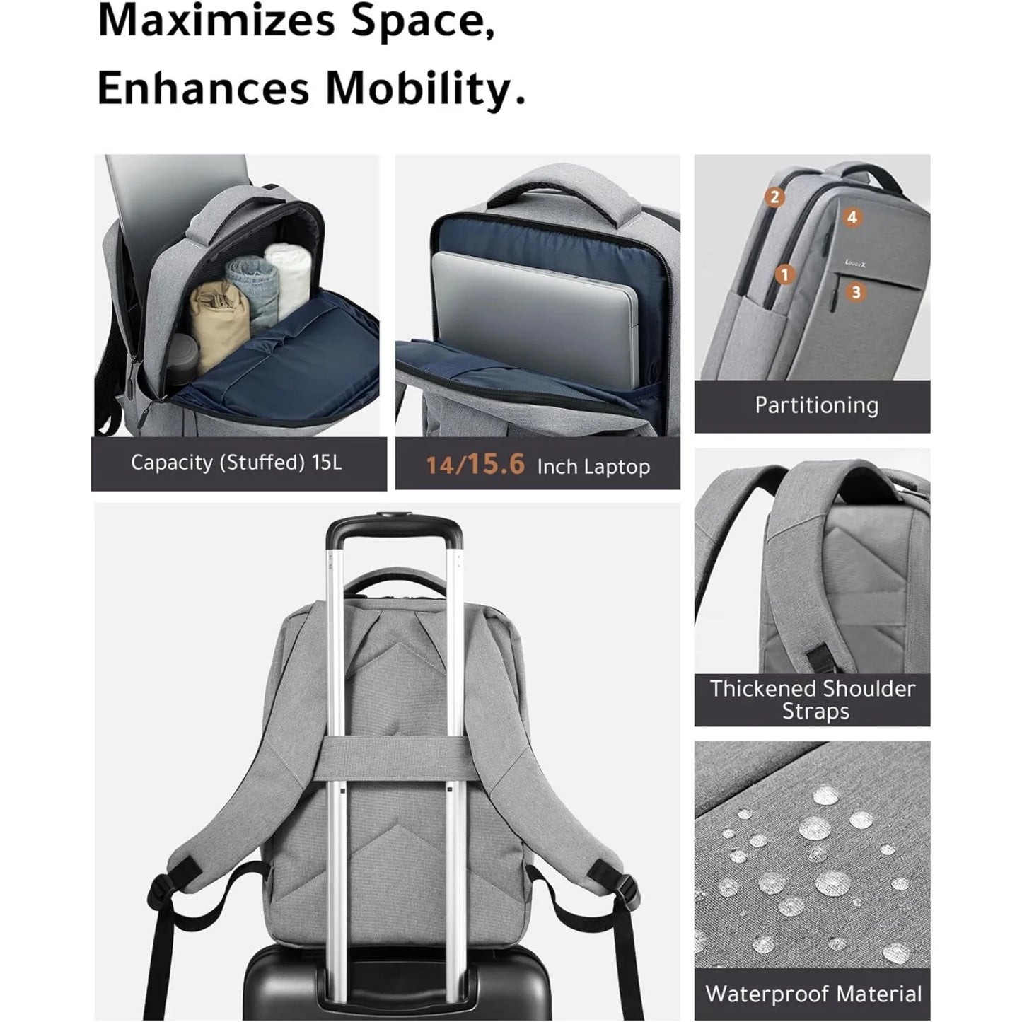 LUGGEXCN Aluminum Carry On Luggage With USB Port Retro