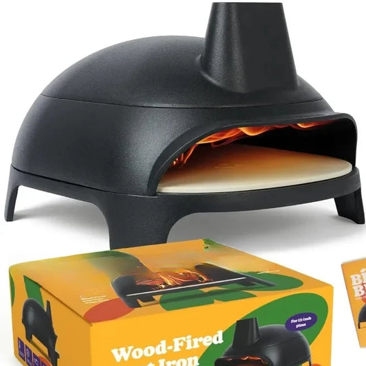 Cast Iron Outdoor Wood Burning Oven with Pizza Stone