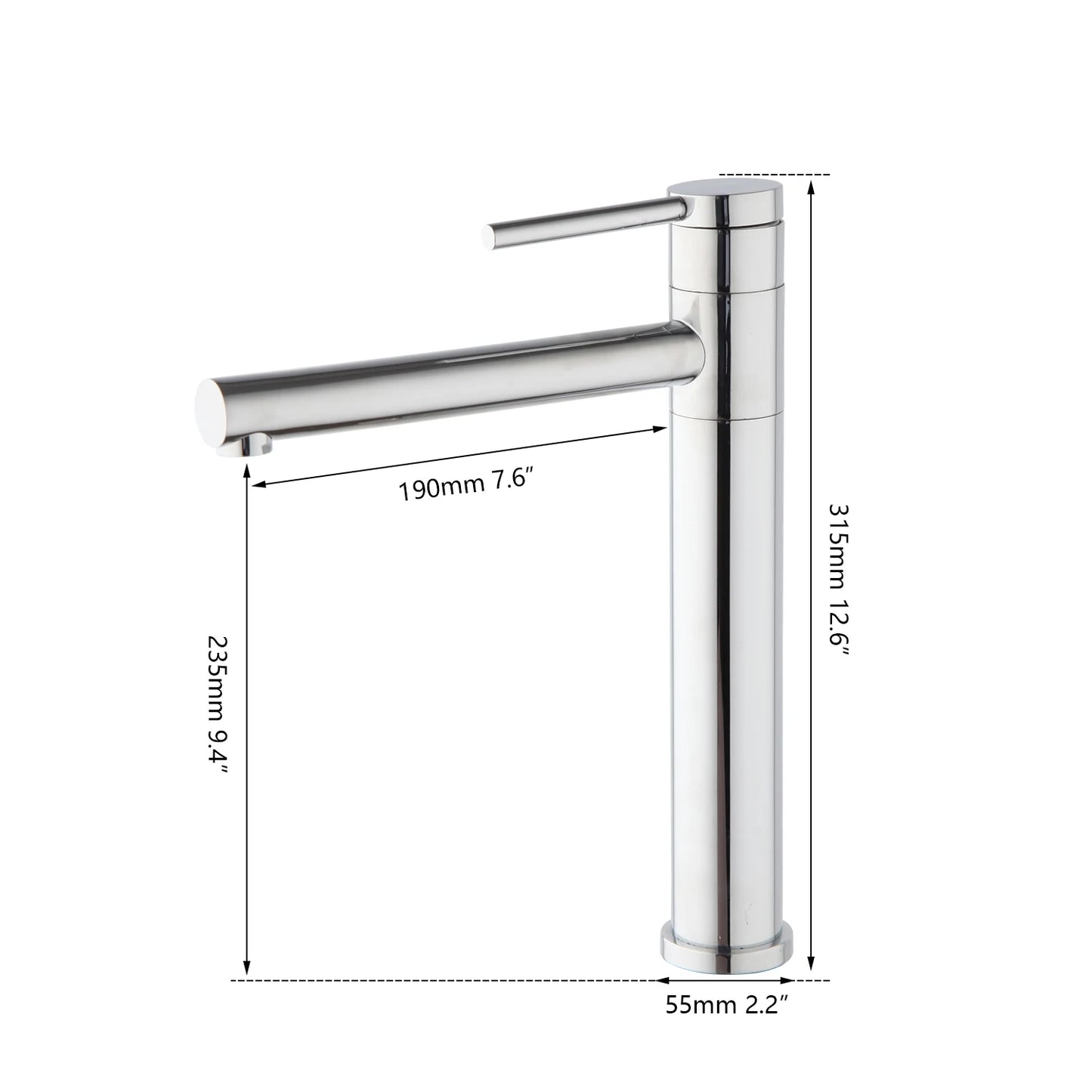 JIENI Bathroom Basin Faucet Vessel Sink Mixer Deck Mounted