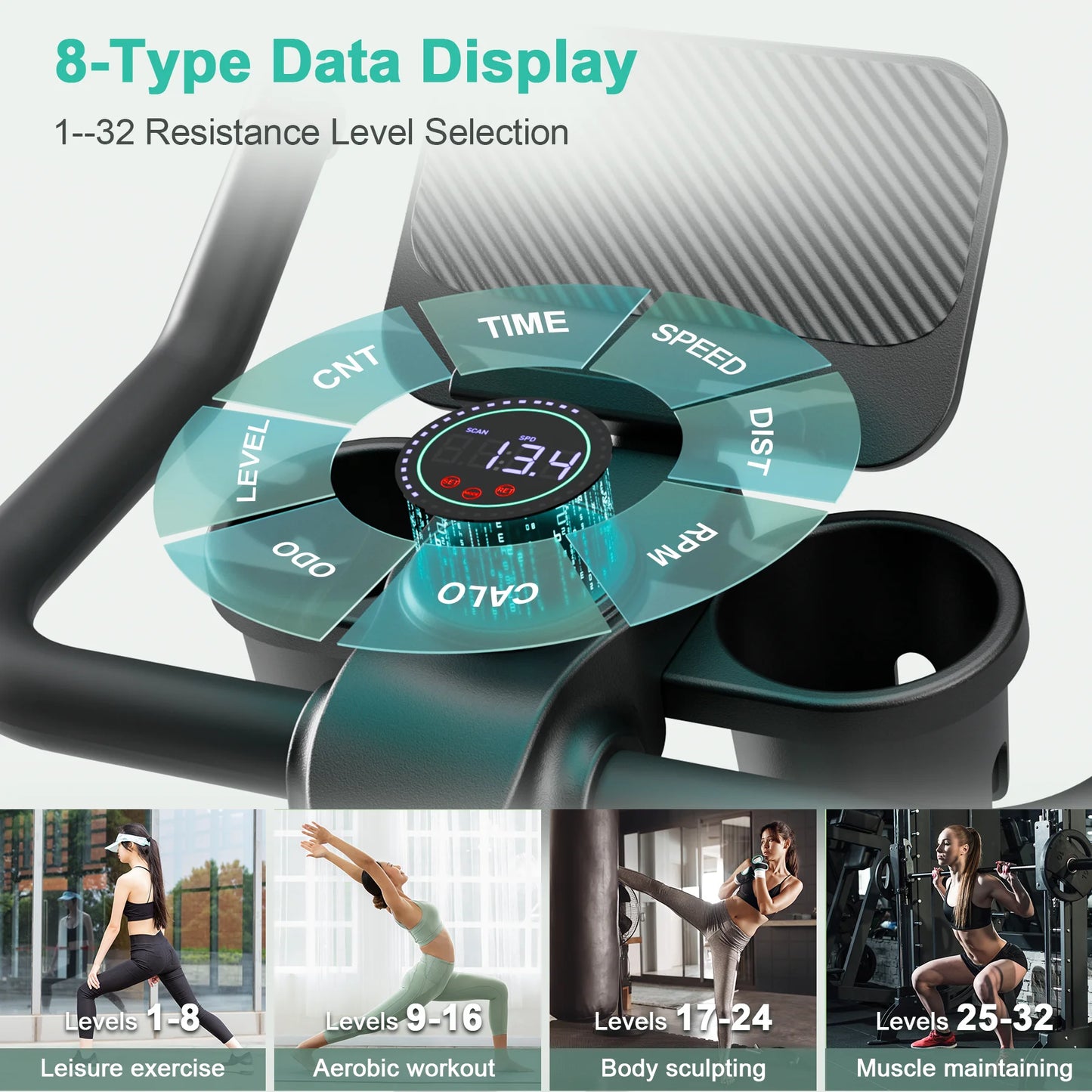 Superun Exercise Bike 32 Magnetic Resistance Bluetooth