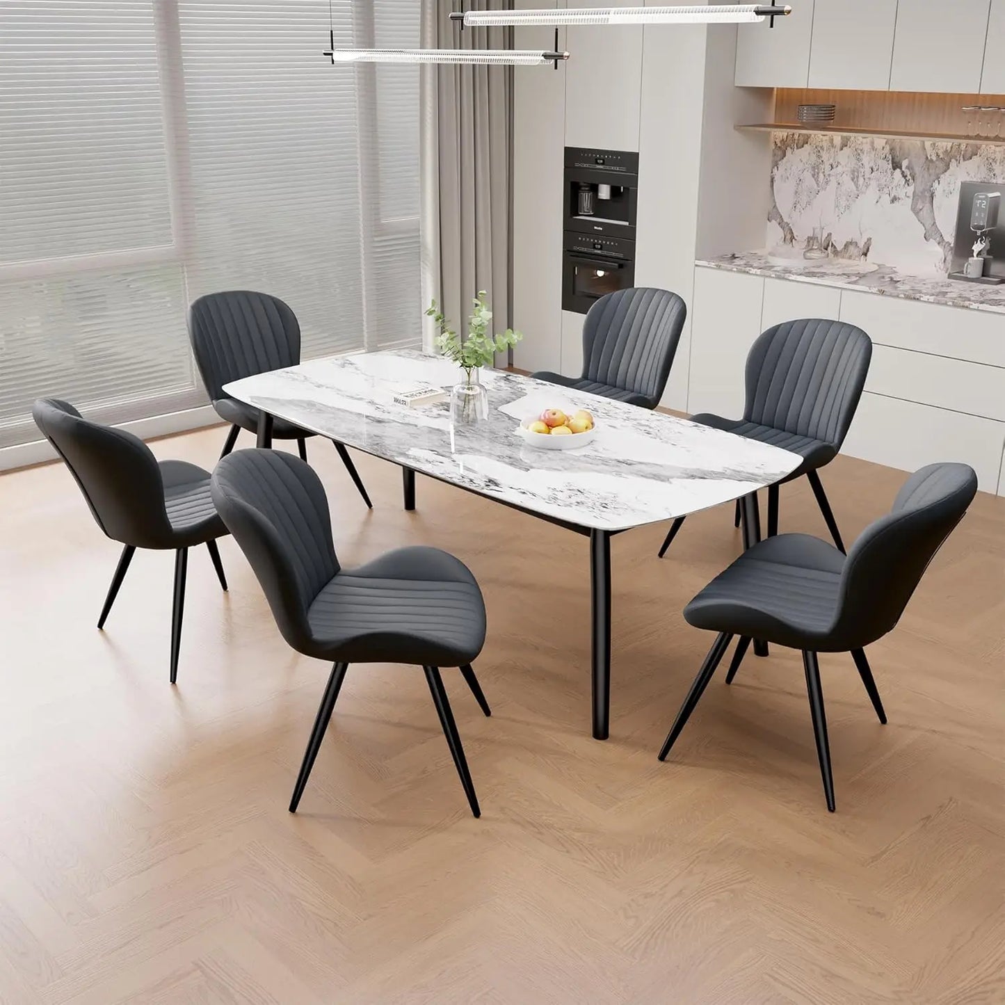 Zhuxiang Dining Chairs Set Of 6 Modern Upholstered Kitchen