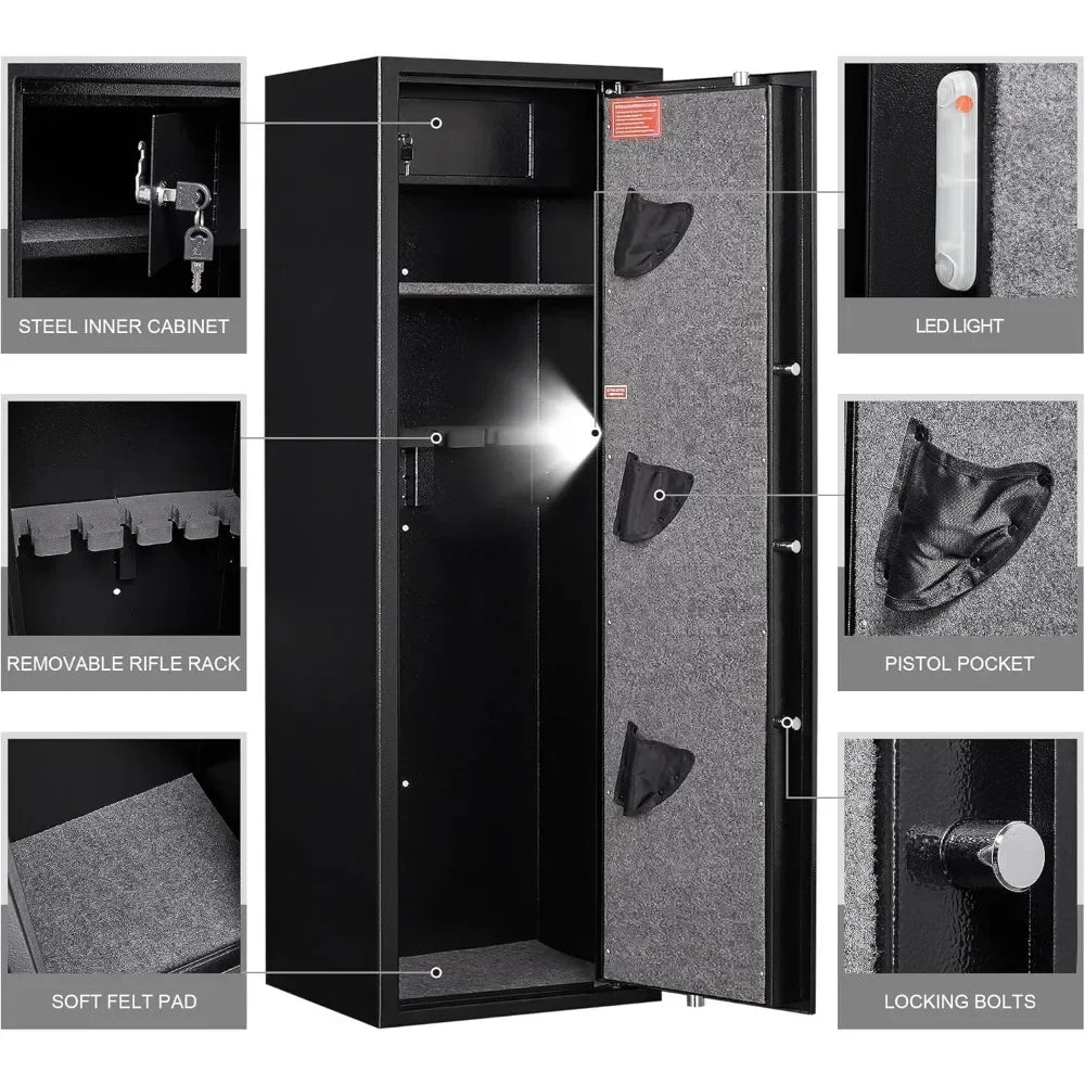 Hignconcerned Gun Safe With Drawer And Removable Shelf