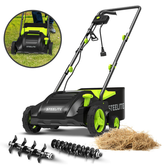 Deli 2In1 Electric Dethatcher Scarifier for Lawns 12 Amp