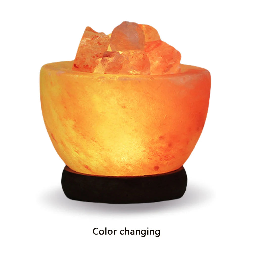 Himalayan Salt Lamp LED Night Light With Base Crystal Salt Rock Lamp Classic Table Light For Bedroom Decor