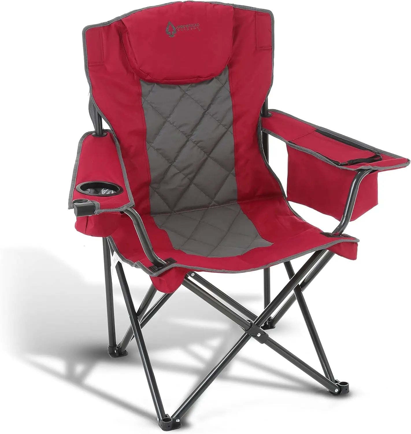 Portable Folding Camping Chair with Cooler and Cup Holders