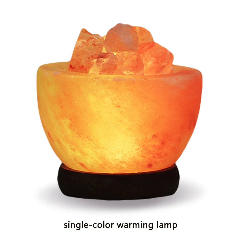 Himalayan Salt Lamp LED Night Light With Base Crystal Salt Rock Lamp Classic Table Light For Bedroom Decor