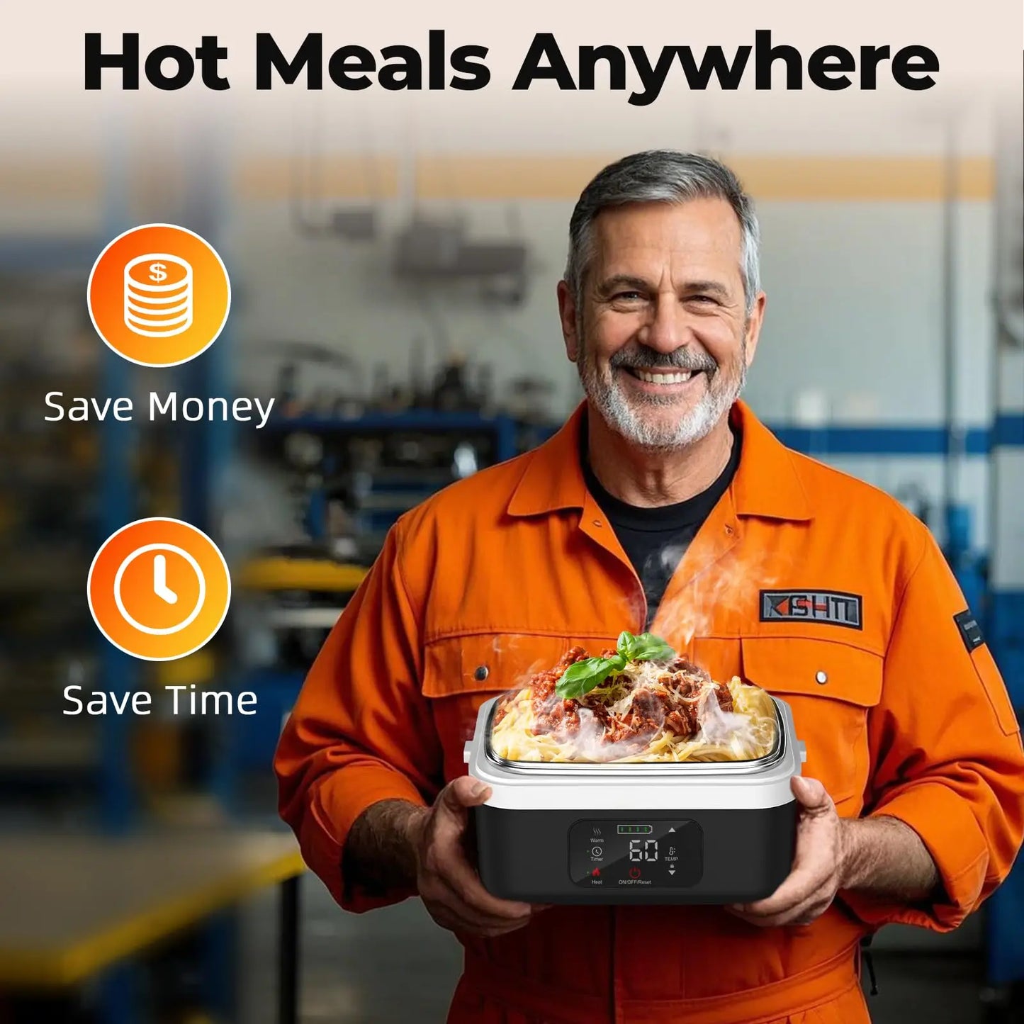 Feature Wireless Insulated Lunch Box With 8000mAh Battery