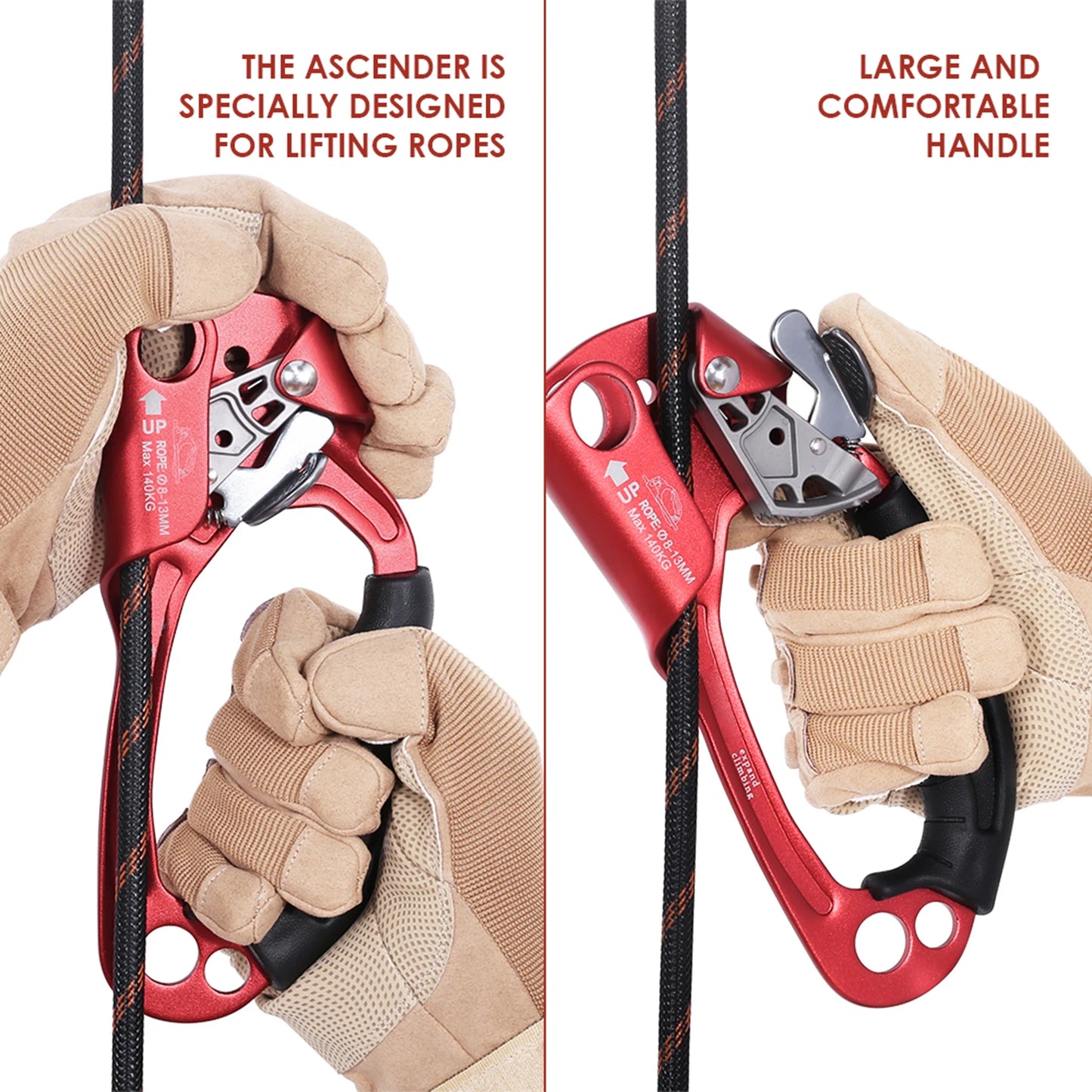 Hign Concerned Rope Ascender Aluminum Alloy Climbing Gear