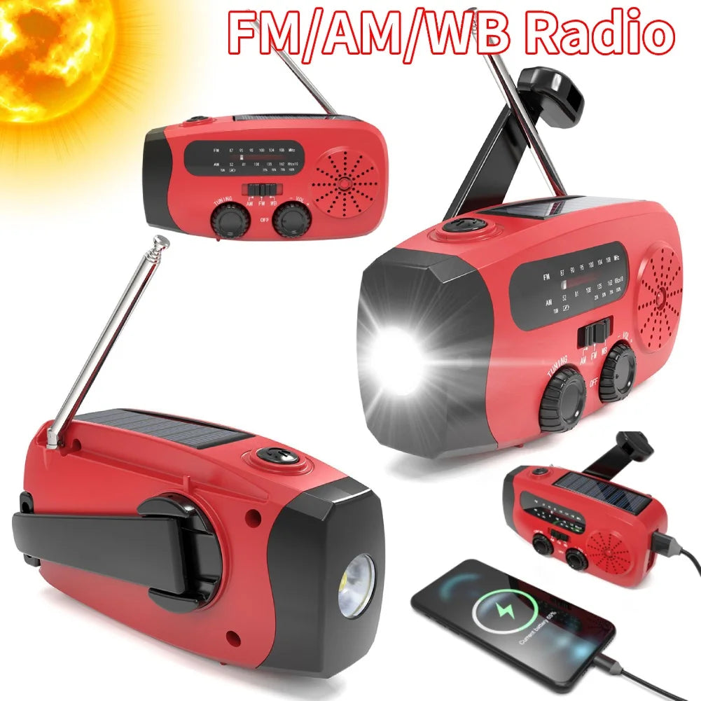 Multifunctional Solar Hand Crank Emergency Weather Radio