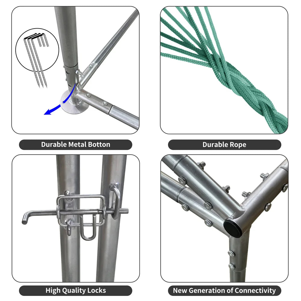 XXL XL Large Outdoor Chicken Run Coop Heavy Duty Walk-In Chicken Coop Run Cage Duck Goose Pen Fence with Lockable Door