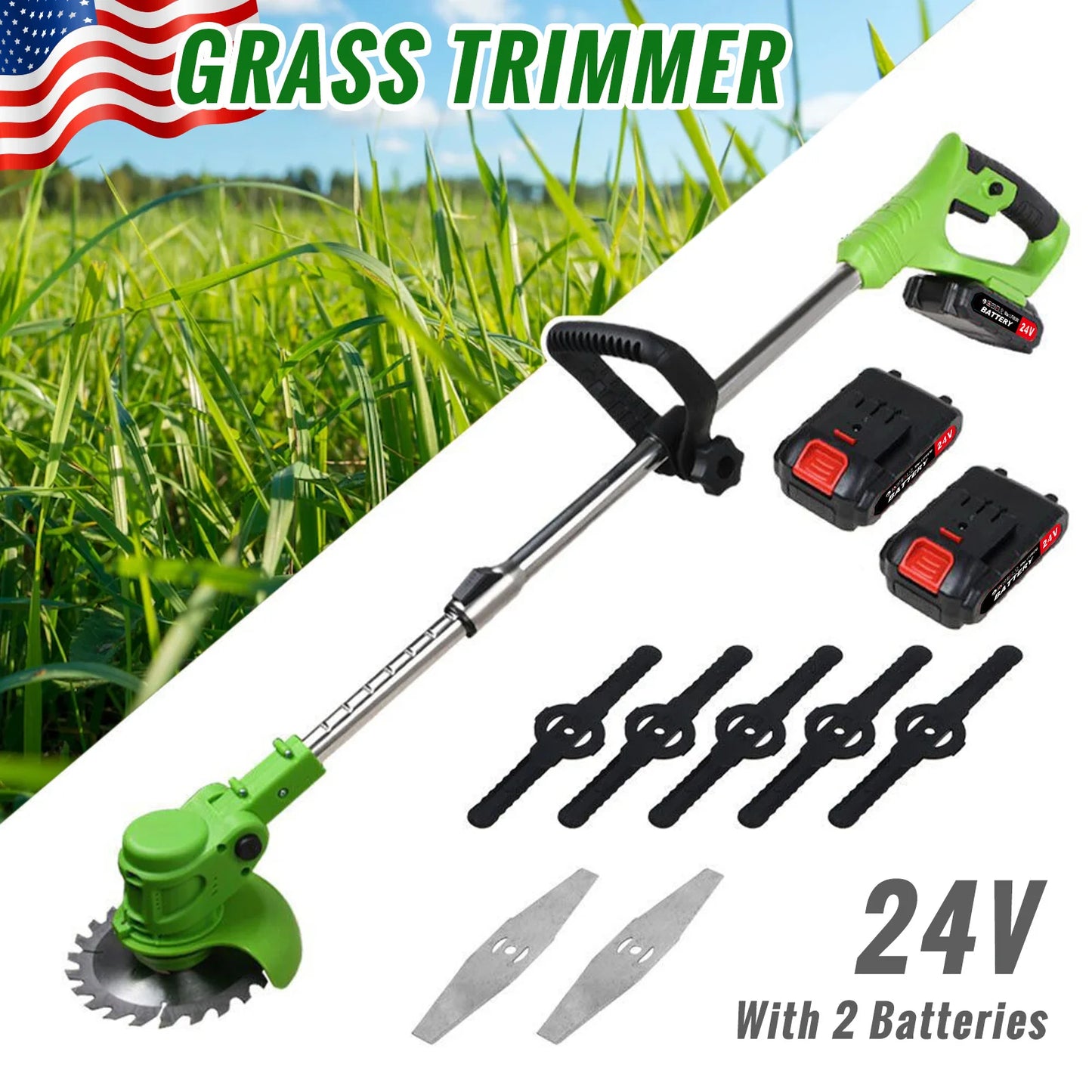 Brushless Weed Trimmer Cordless String Cutter 2 in 1