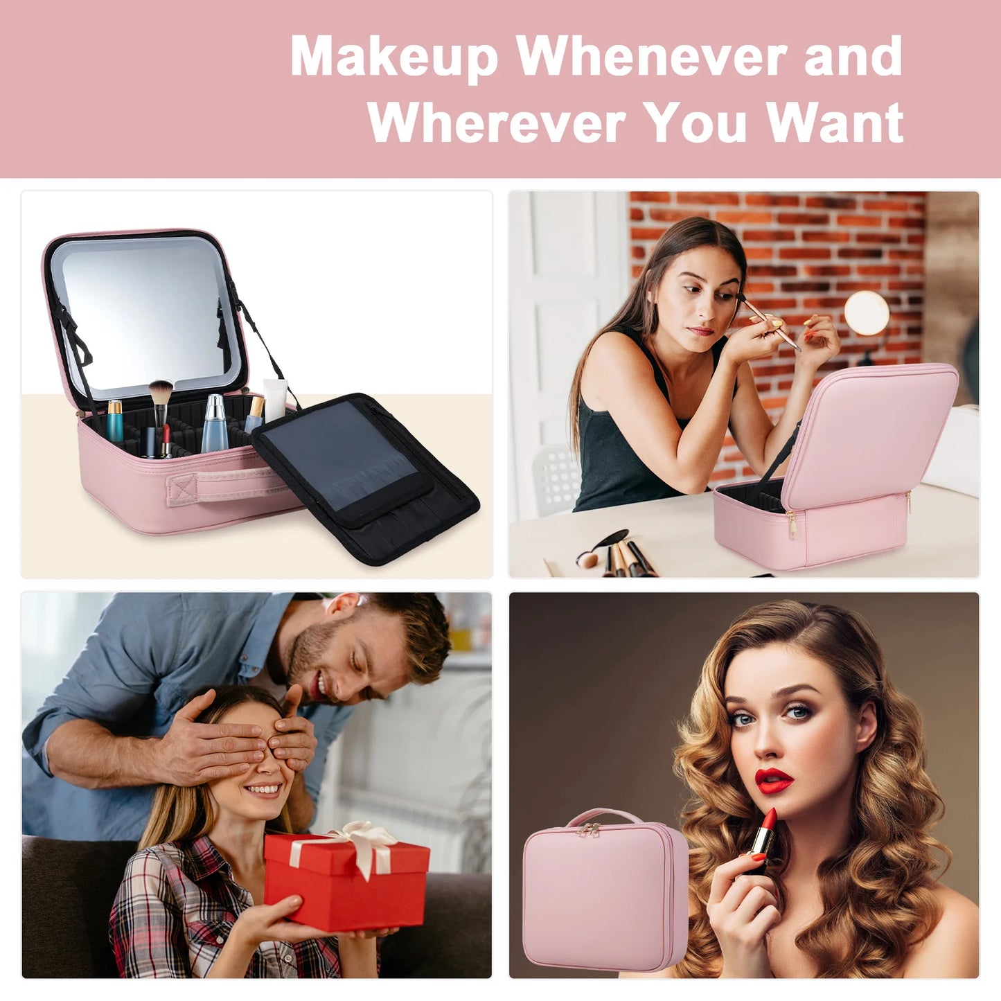 Romellar Large Capacity Makeup Bag Partition Organizer