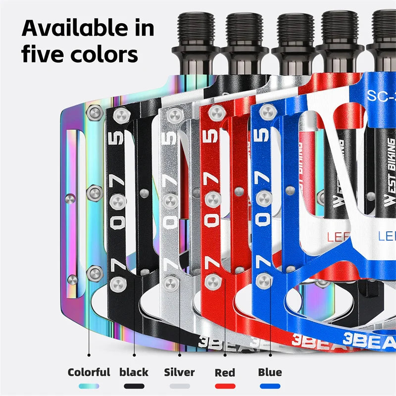 West Biking Ultralight Bicycle Pedals With 3 Bearings