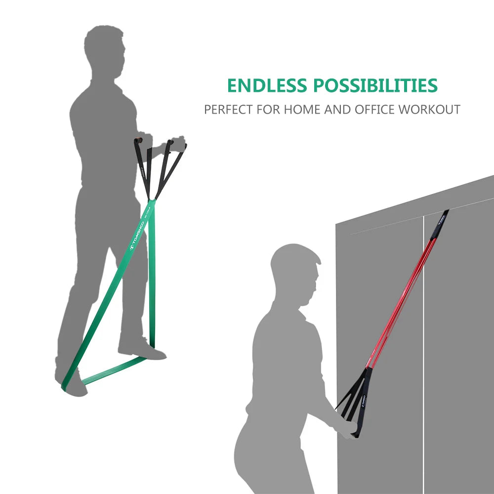 Powerlifting Resistance Bands Set With Door Anchor