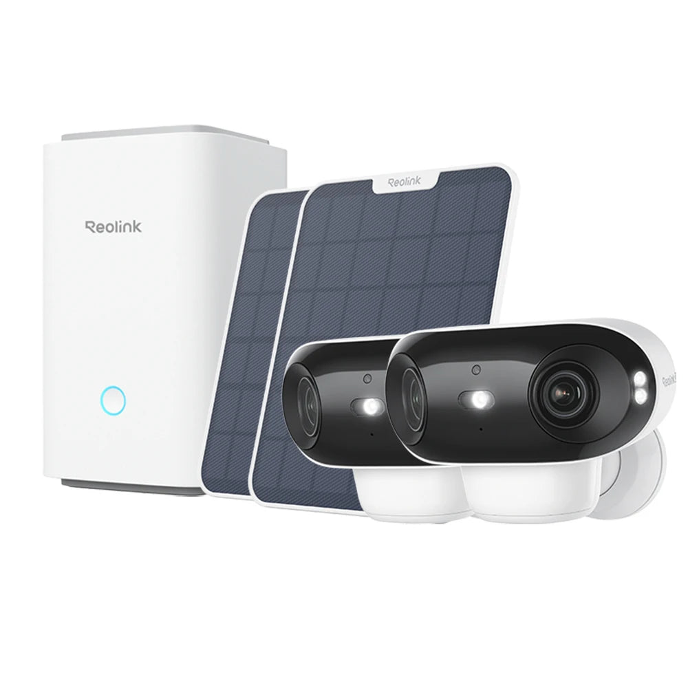 Reolink 4K Solar & Battery Powered Wireless Security Camera 180° ColorX Night Vision Outdoor WiFi Camera AI Home Hub Compatible