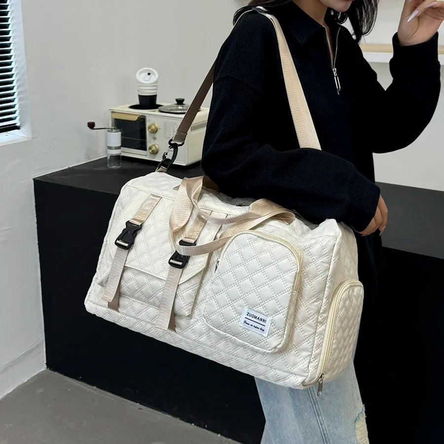 Durable Nylon Travel Duffle Bag Portable Gym Shoulder Bag