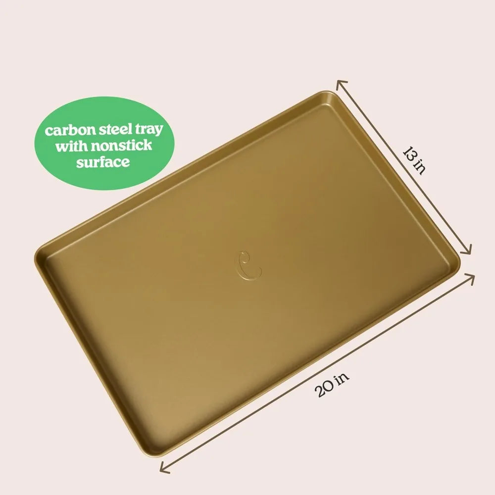 Color 9-Piece Non-Stick Bakeware Set With Silicone Trays