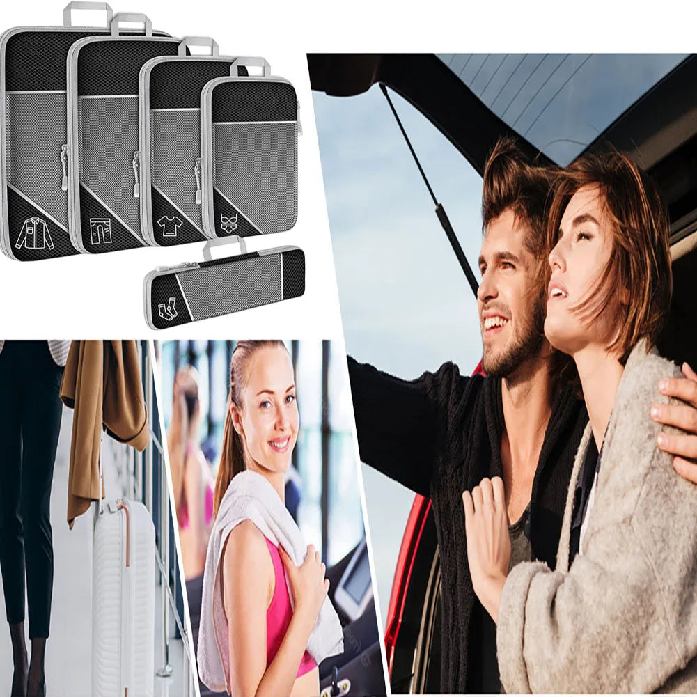 Expandable Compression Packing Cubes 5 Pack Organizer