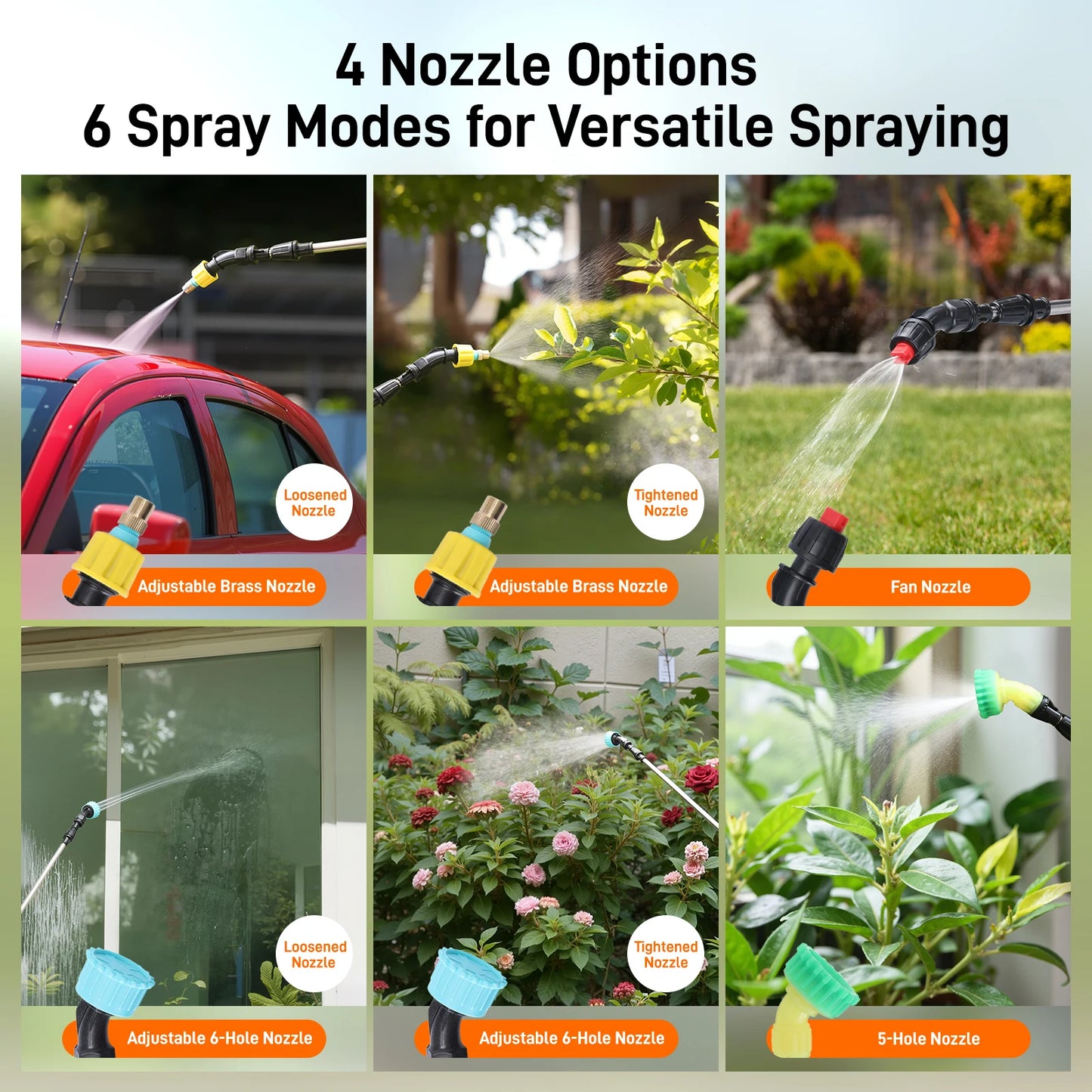 Hign Concerned Electric Garden Sprayer Adjustable Nozzle