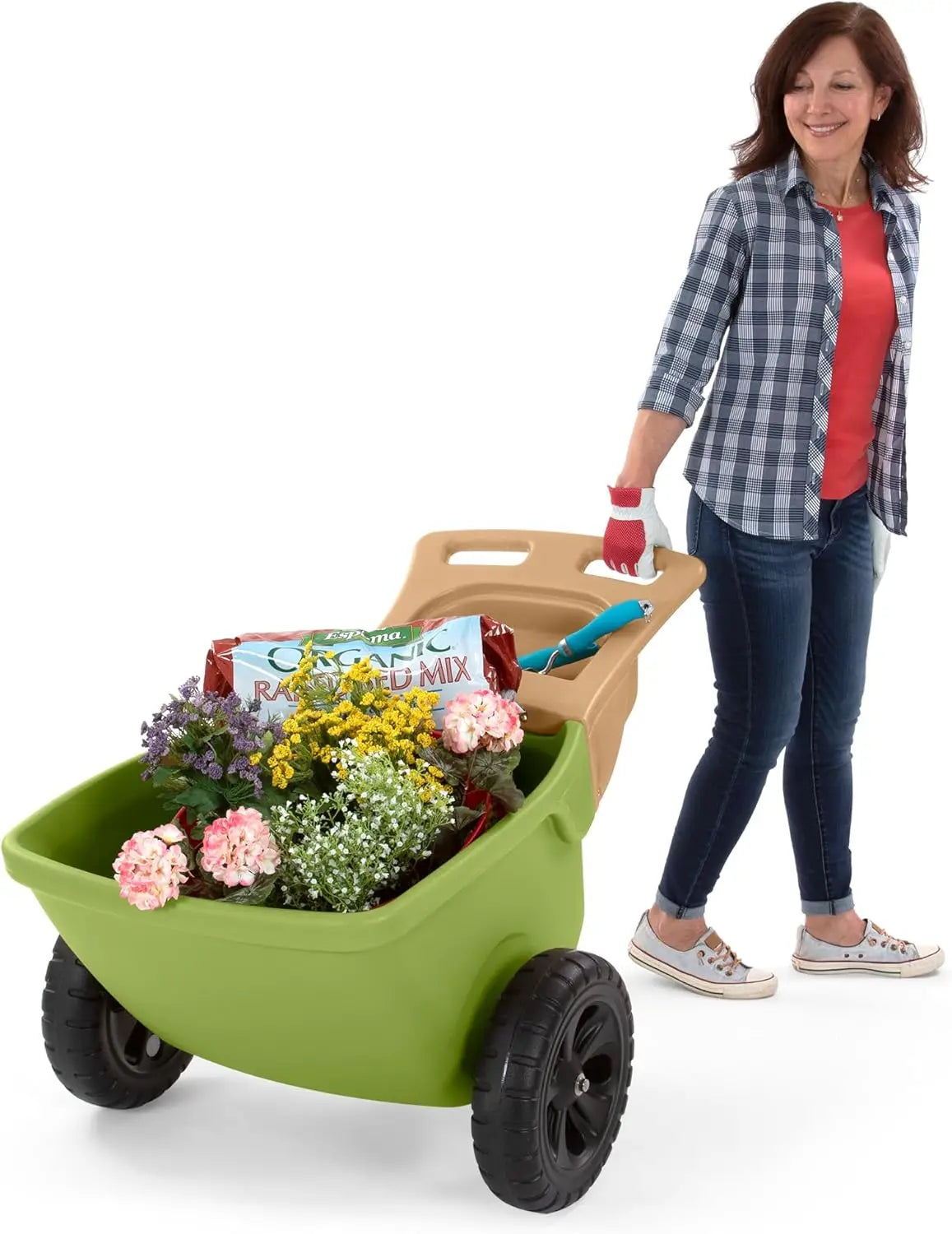 Easy Haul Wheelbarrow With Garden Tool Storage Tray