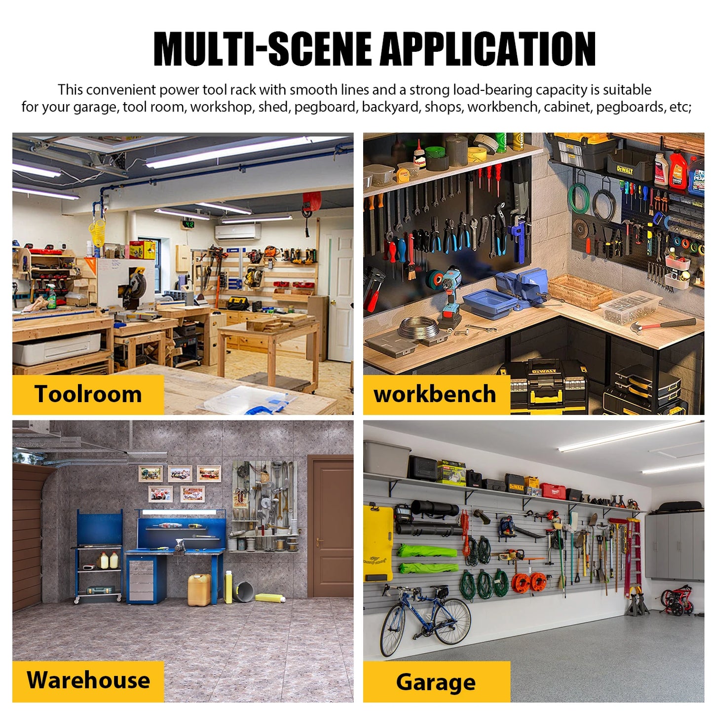 Power Tool Organizer Wall Mount Four Layer Heavy Rack